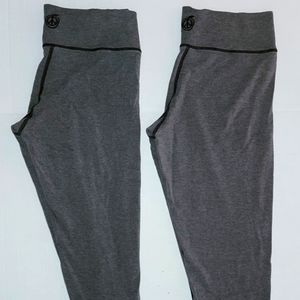 Green Apple Active Yoga Leggings Gray Medium